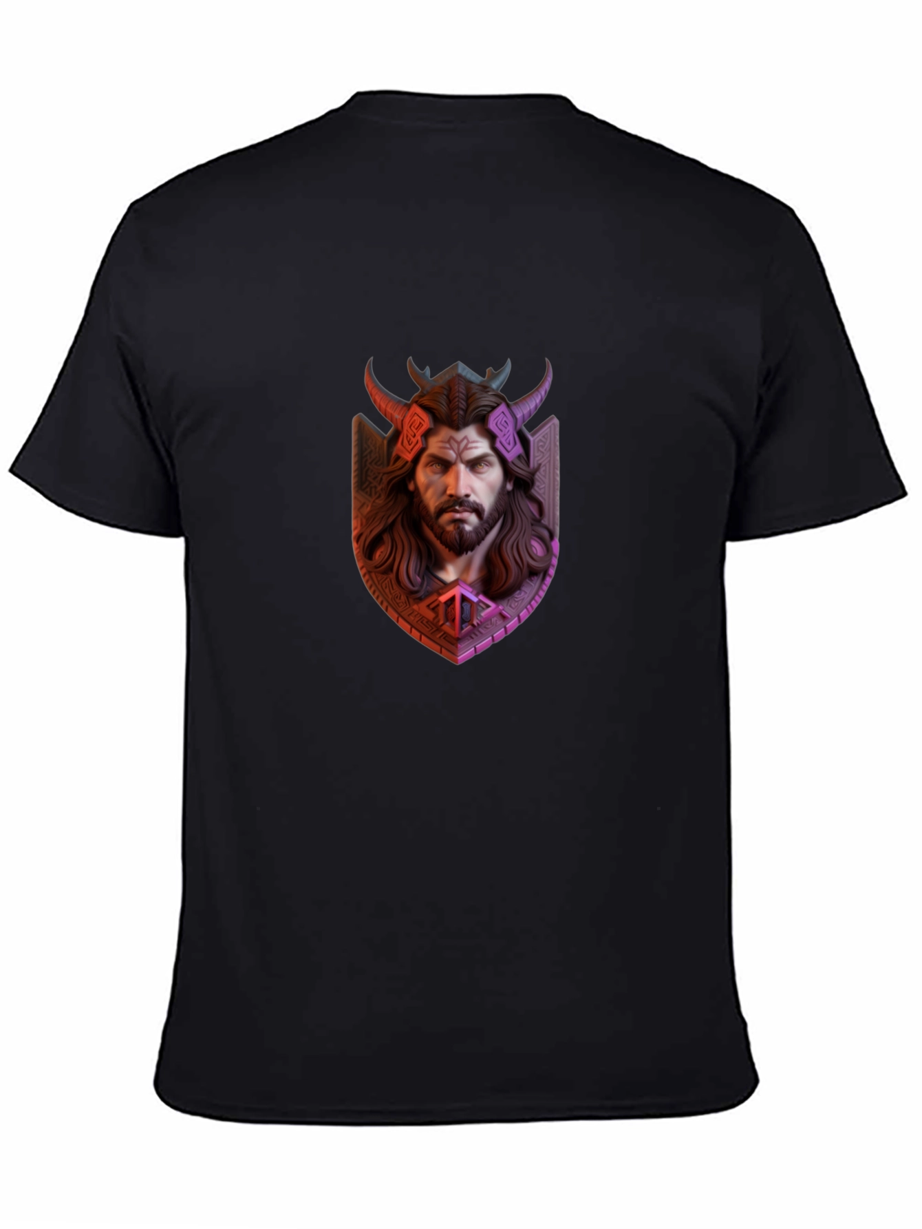 Viking Warrior Graphic Tee - Black