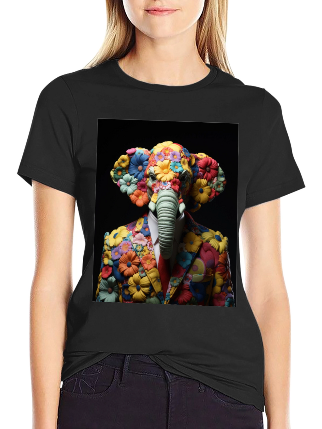 Floral Elephant Suit T-Shirt