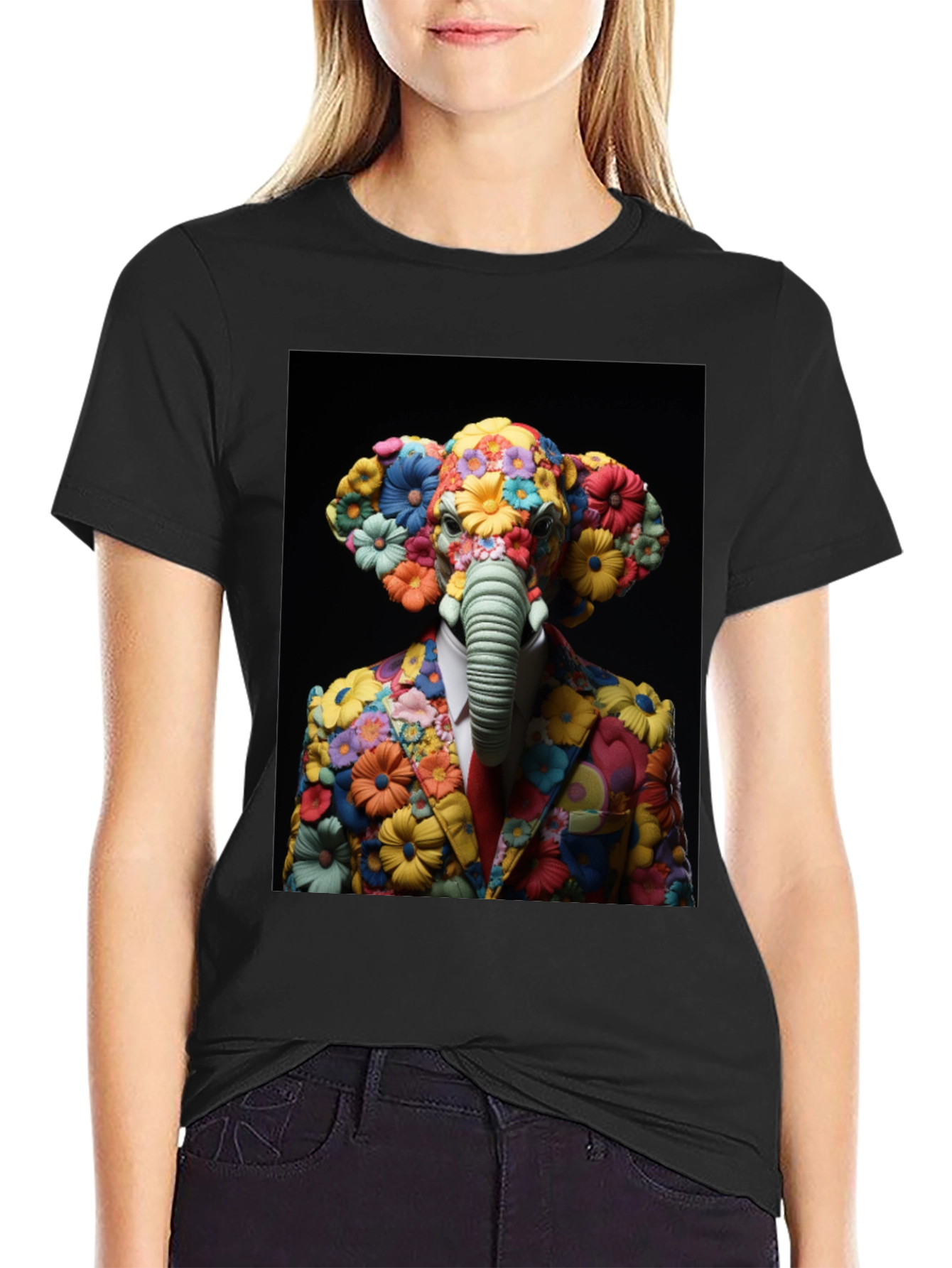 Floral Elephant Suit T-Shirt