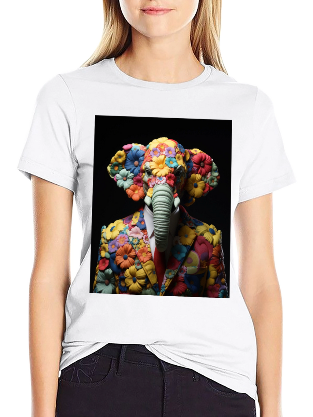 Floral Elephant Suit T-Shirt
