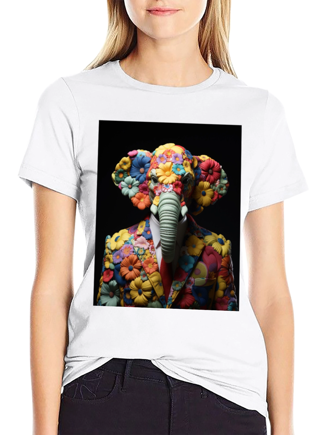 Floral Elephant Suit T-Shirt