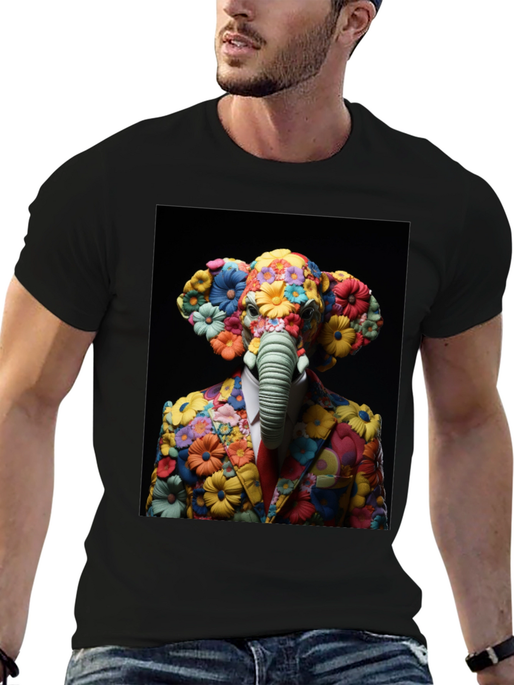 Floral Elephant Suit T-Shirt