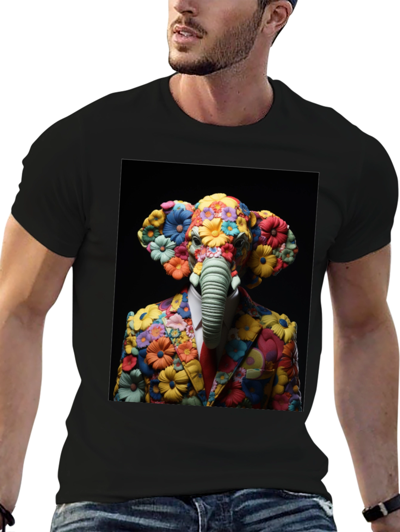 Floral Elephant Suit T-Shirt