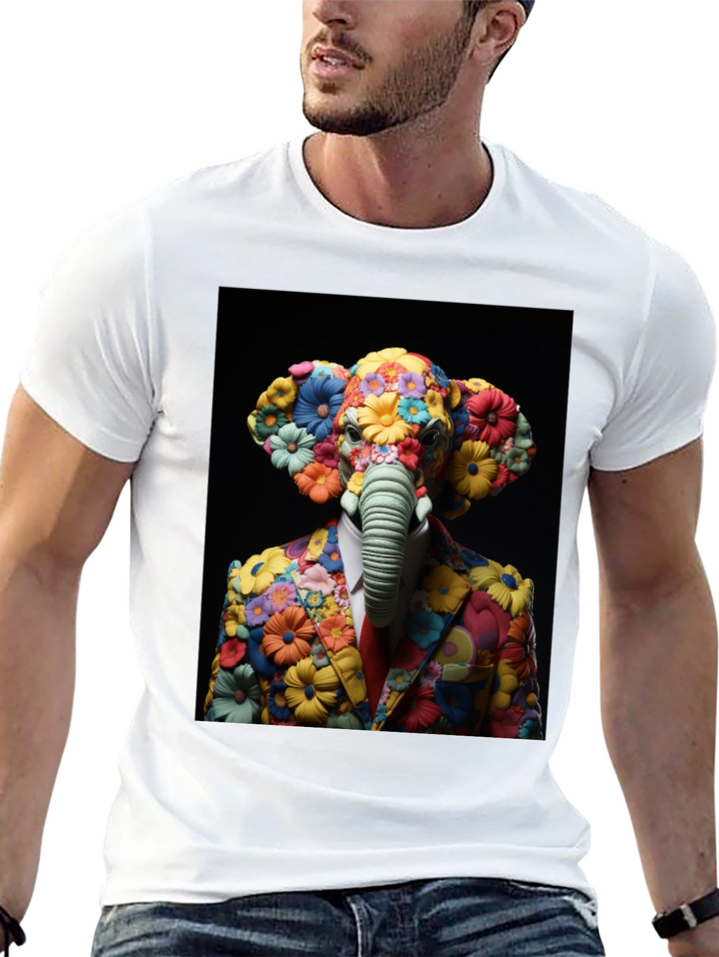 Floral Elephant Suit T-Shirt