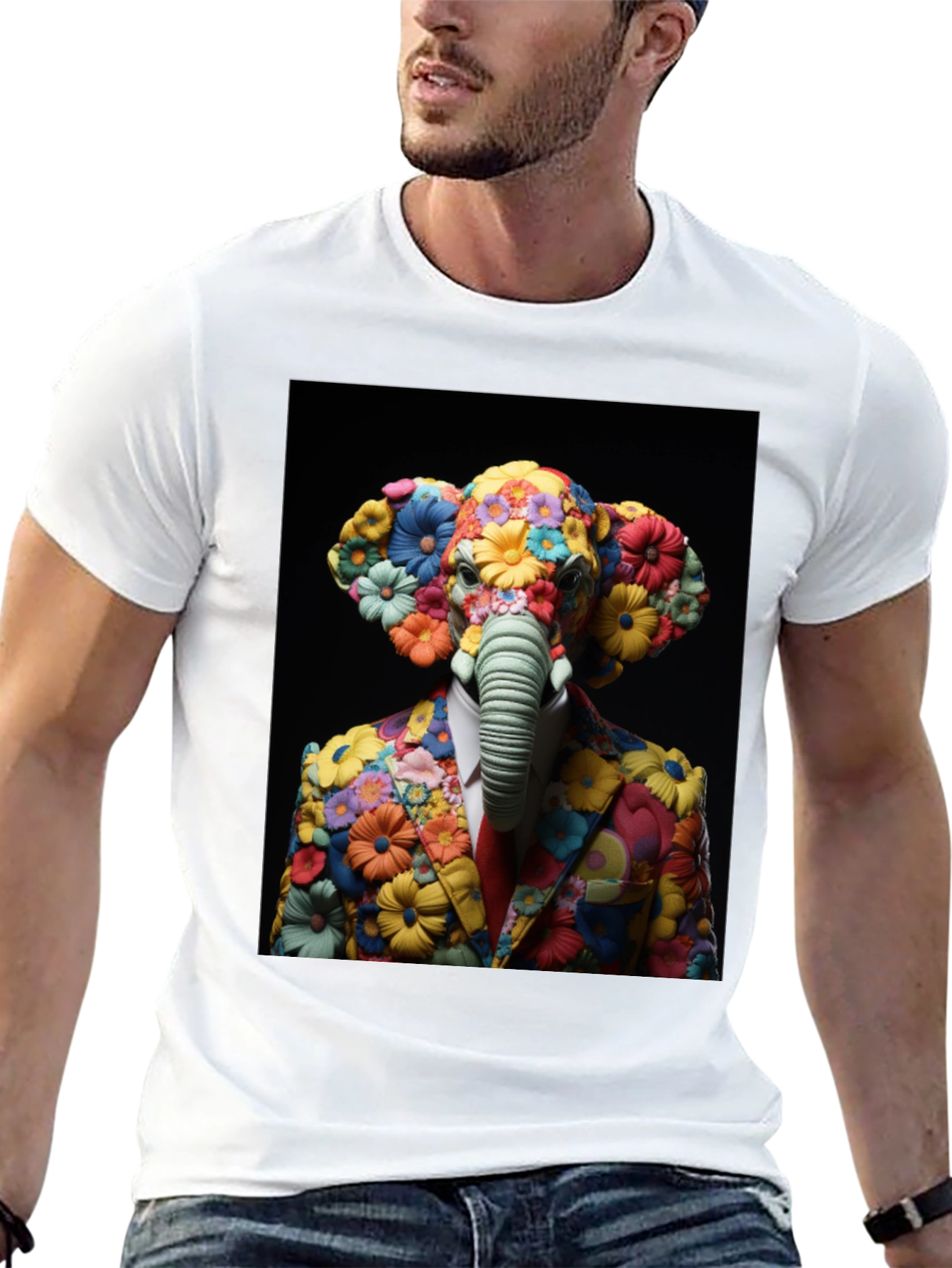 Floral Elephant Suit T-Shirt