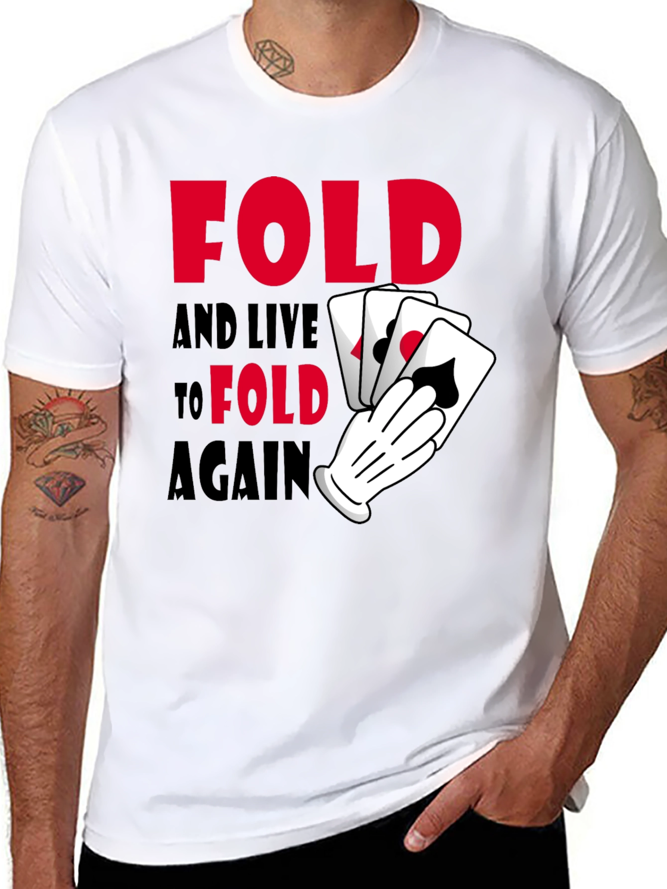 Fold Again Poker Graphic T-Shirt