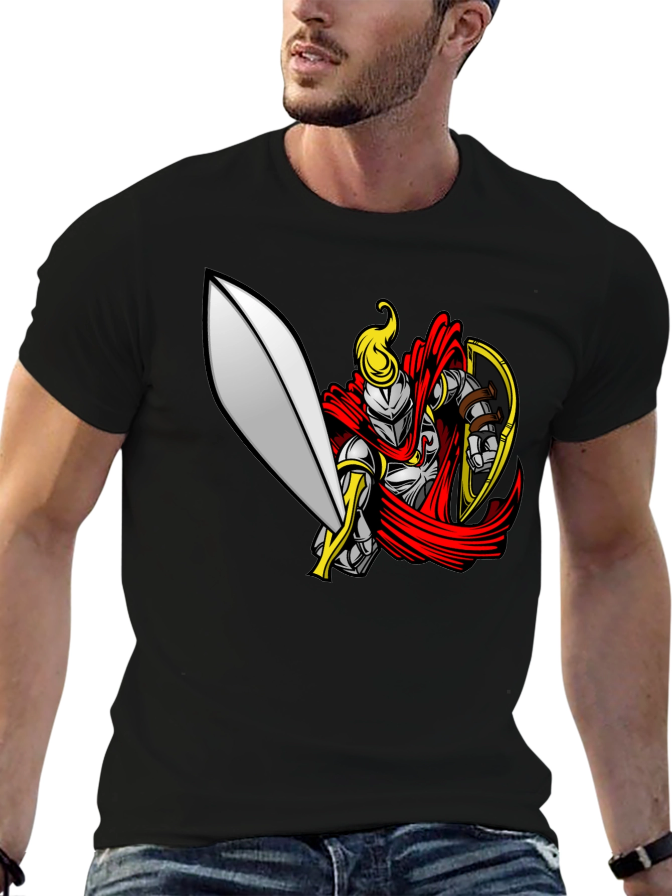 Knight Graphic Black T-Shirt