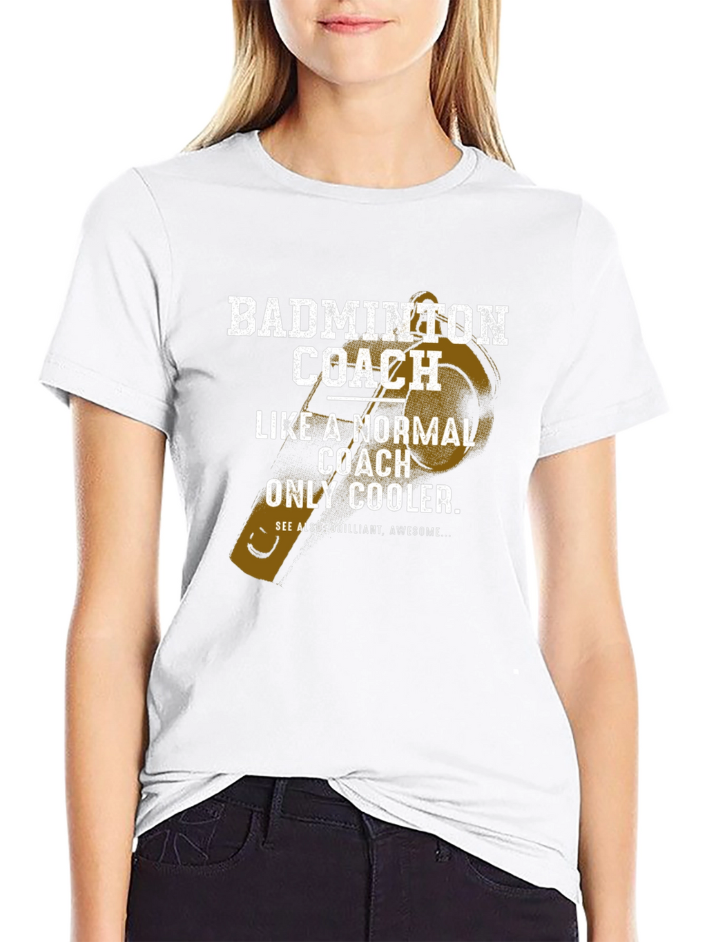 Badminton Coach T-Shirt - Normal Coach Only Cooler