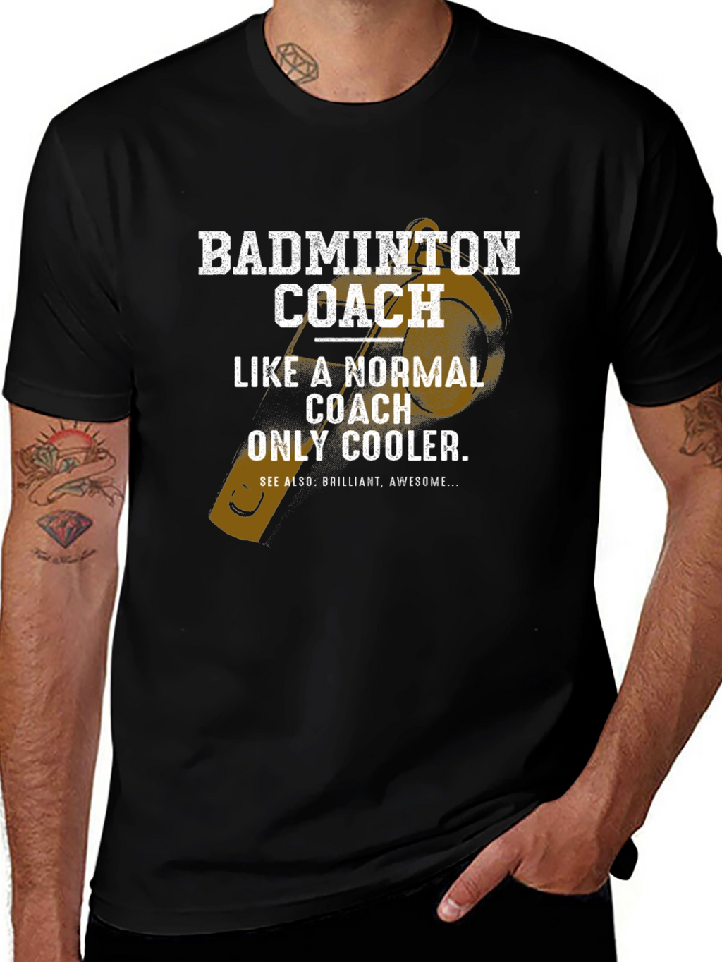 Badminton Coach T-Shirt - Normal Coach Only Cooler