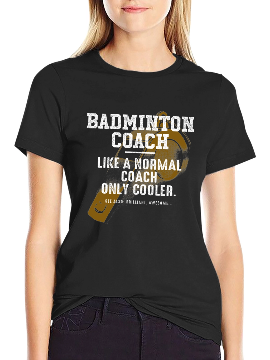 Badminton Coach T-Shirt - Normal Coach Only Cooler