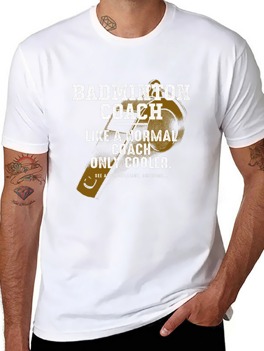 Badminton Coach T-Shirt - Normal Coach Only Cooler