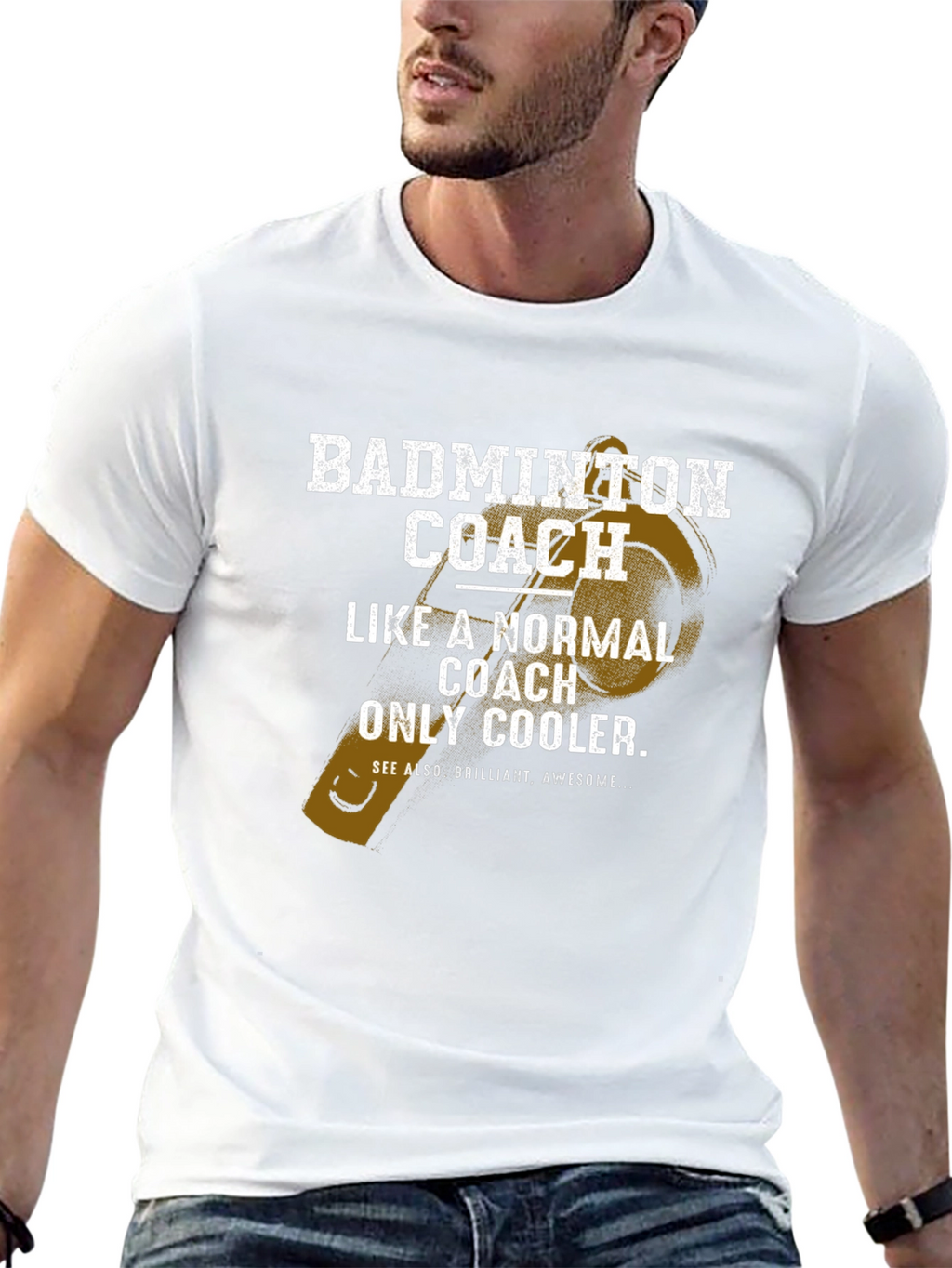 Badminton Coach T-Shirt - Normal Coach Only Cooler