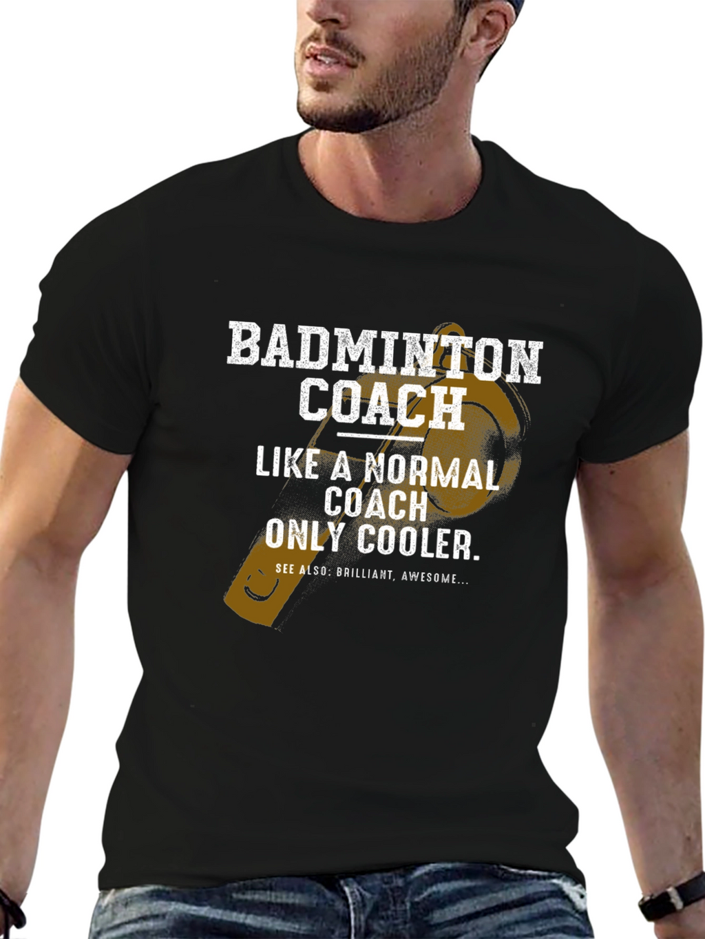 Badminton Coach T-Shirt - Normal Coach Only Cooler