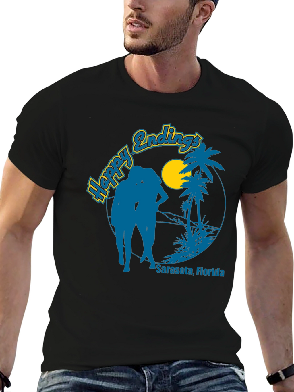 Happy Endings Sarasota Graphic T-Shirt