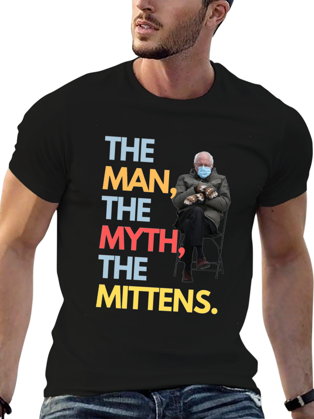 The Man Myth Mittens Bernie T-Shirt