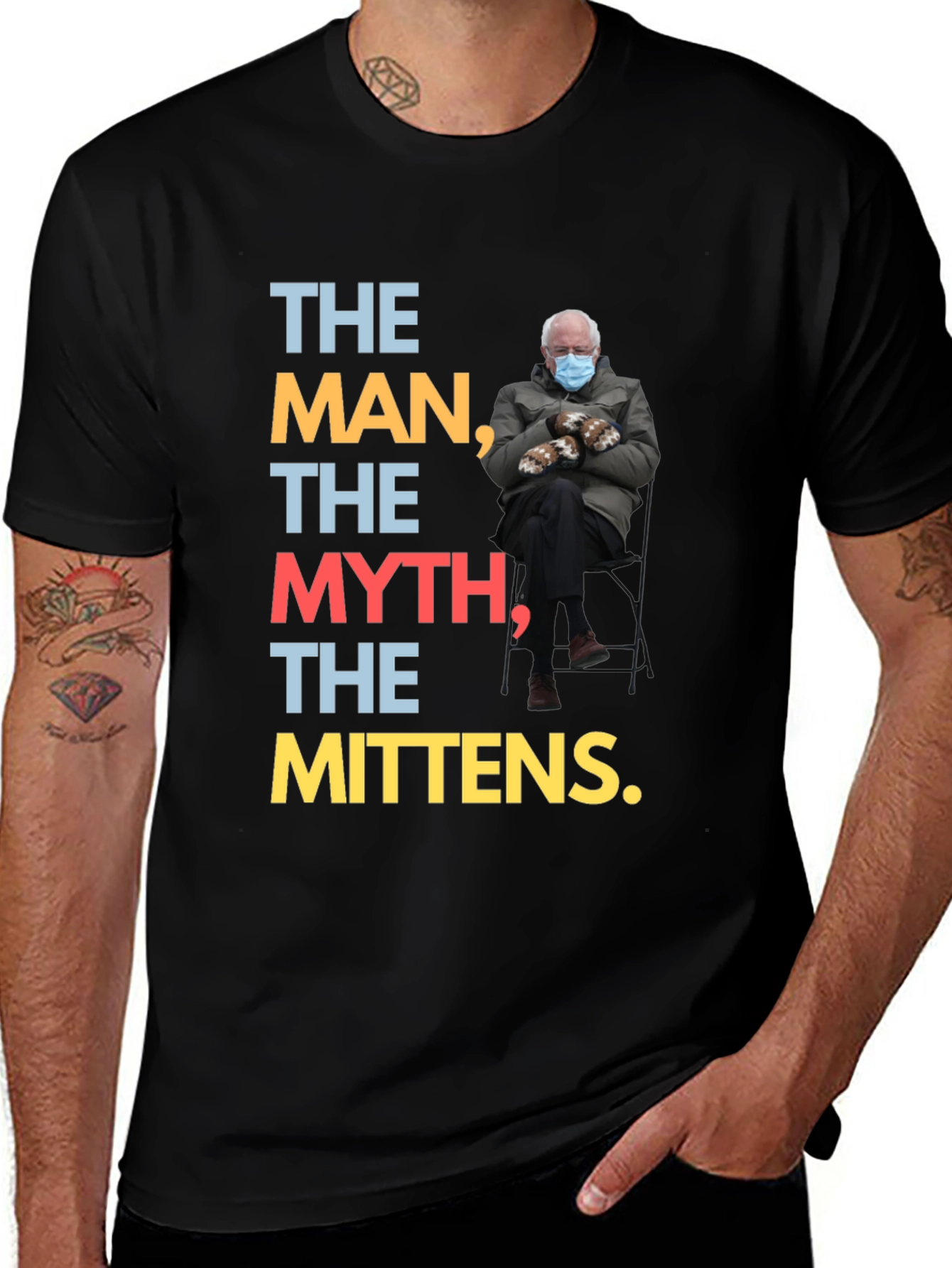 The Man Myth Mittens Bernie T-Shirt