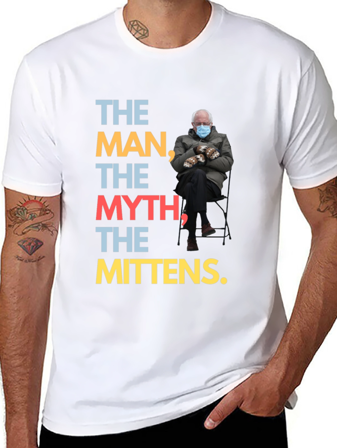 The Man Myth Mittens Bernie T-Shirt