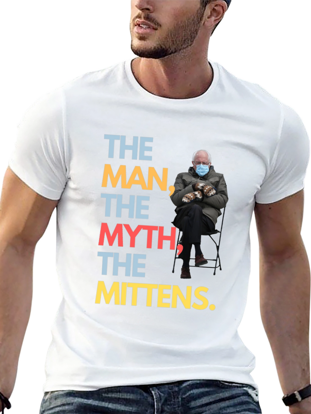 The Man Myth Mittens Bernie T-Shirt