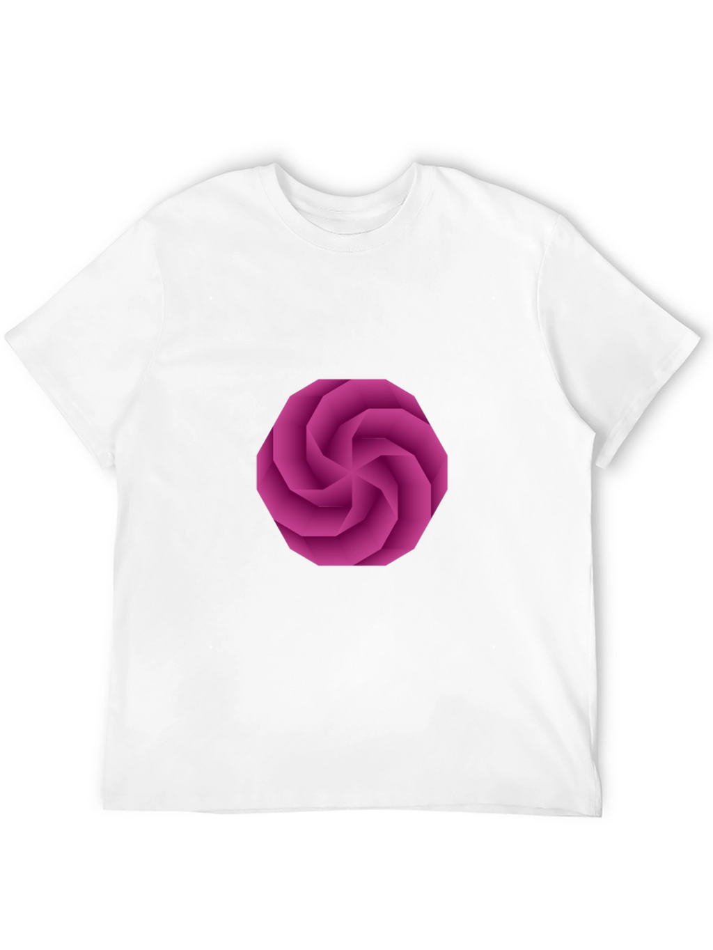 Geometric Swirl Graphic Black T-Shirt