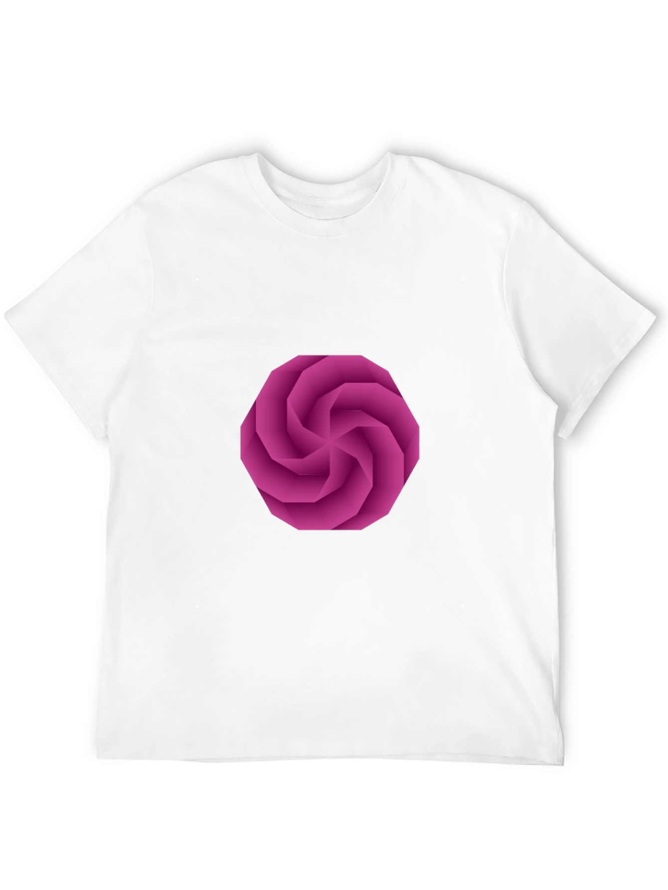 Geometric Swirl Graphic Black T-Shirt