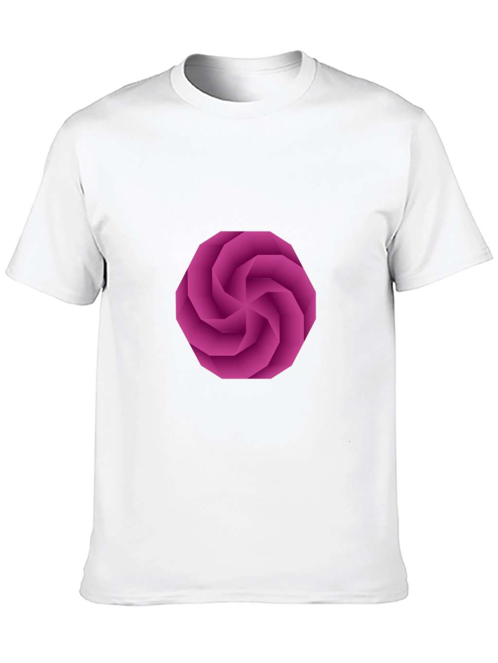Geometric Swirl Graphic Black T-Shirt