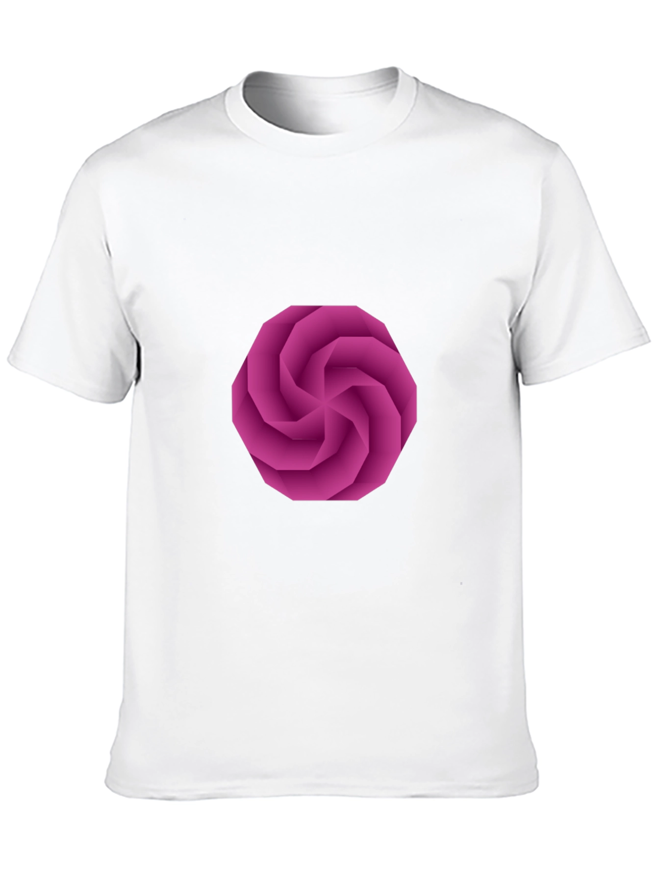 Geometric Swirl Graphic Black T-Shirt