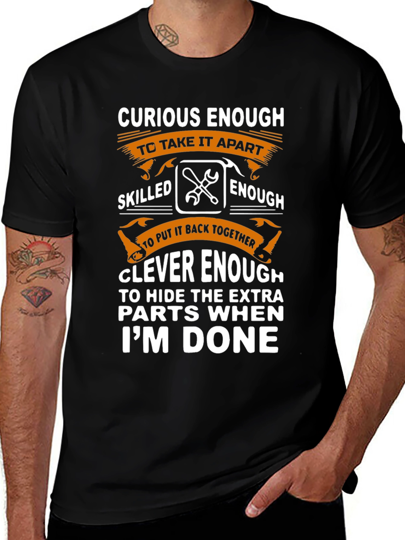 Curious Enough Funny Mechanic T-Shirt