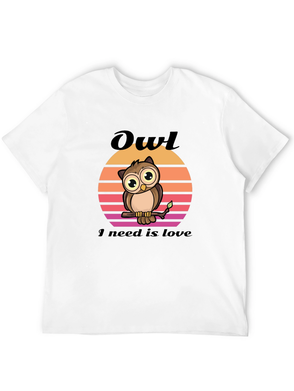 Owl Love Graphic Tee - Unisex Black T-Shirt