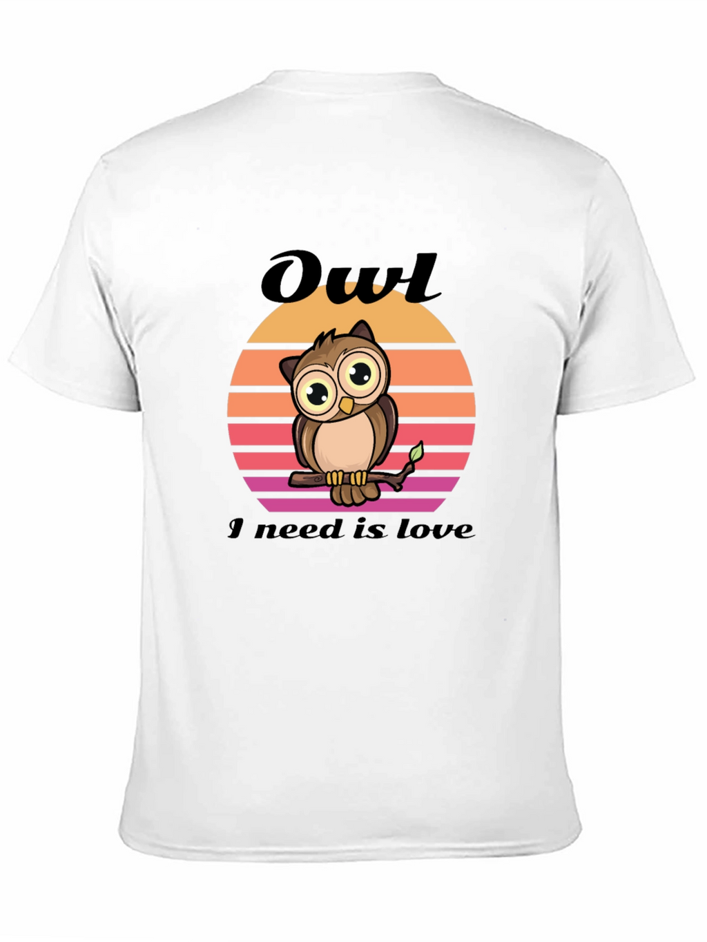 Owl Love Graphic Tee - Unisex Black T-Shirt