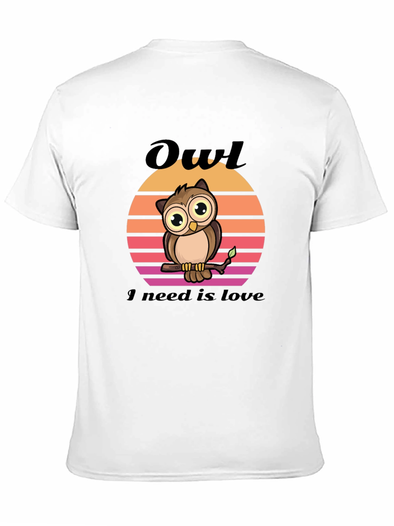 Owl Love Graphic Tee - Unisex Black T-Shirt