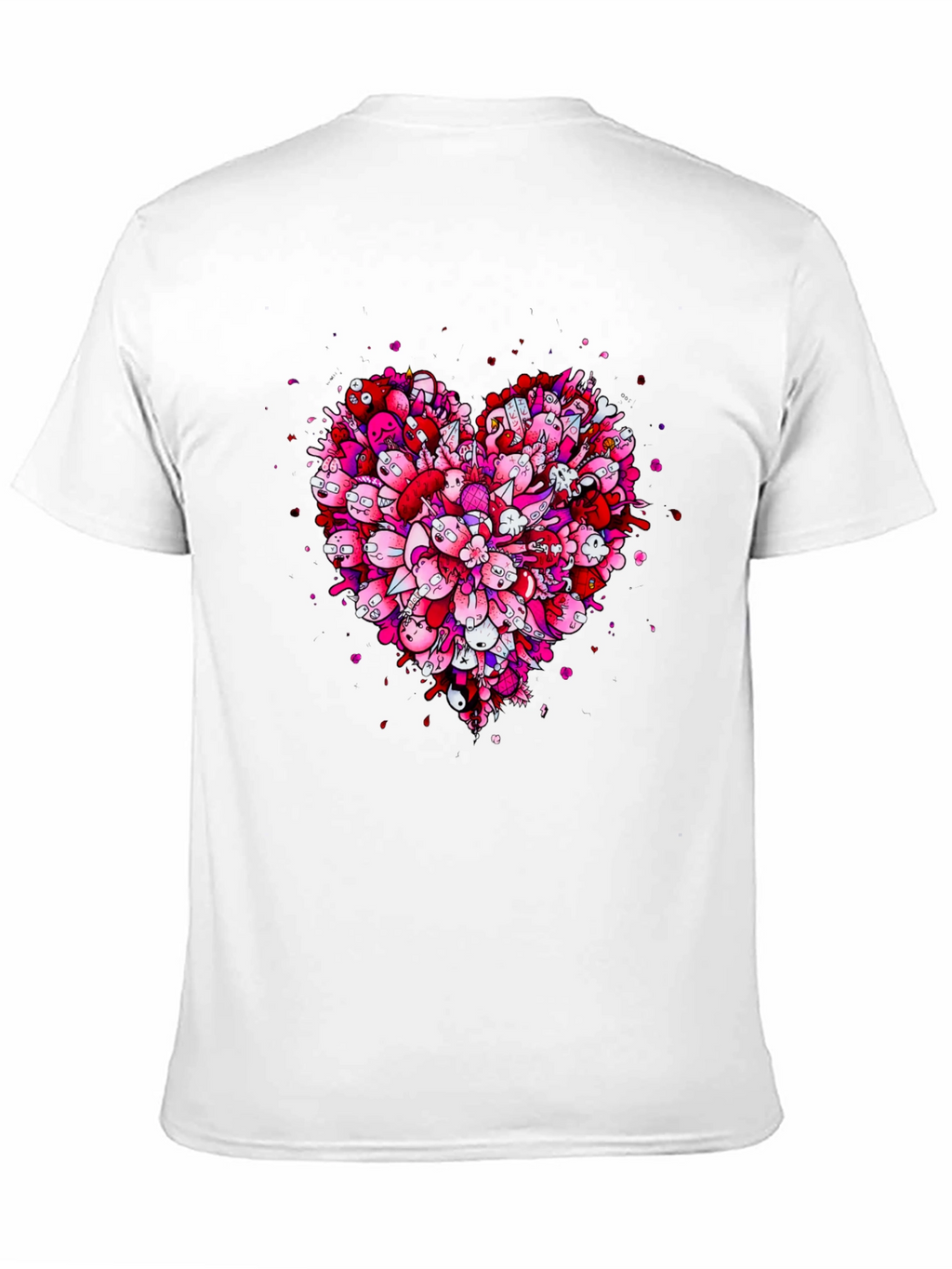 Heart Doodle Black Graphic Tee