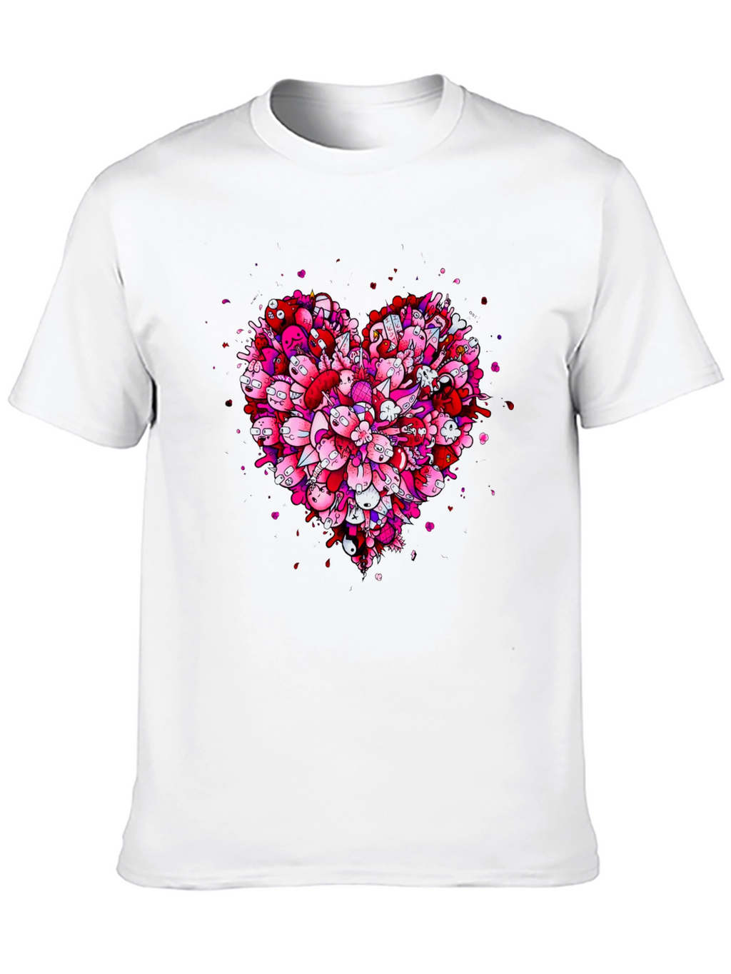 Heart Doodle Black Graphic Tee