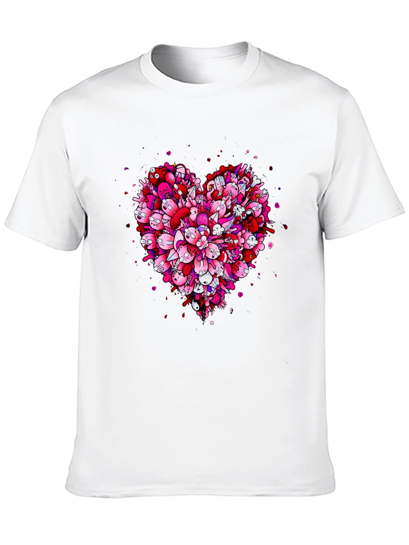 Heart Doodle Black Graphic Tee