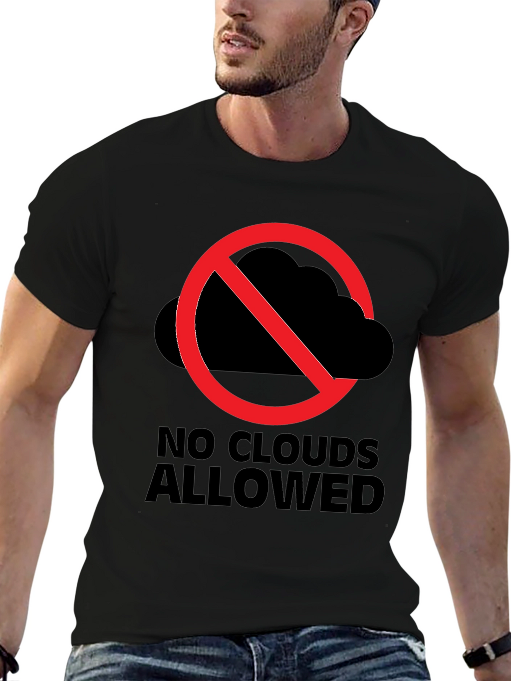 No Clouds Allowed Graphic Tee - Weather Humor