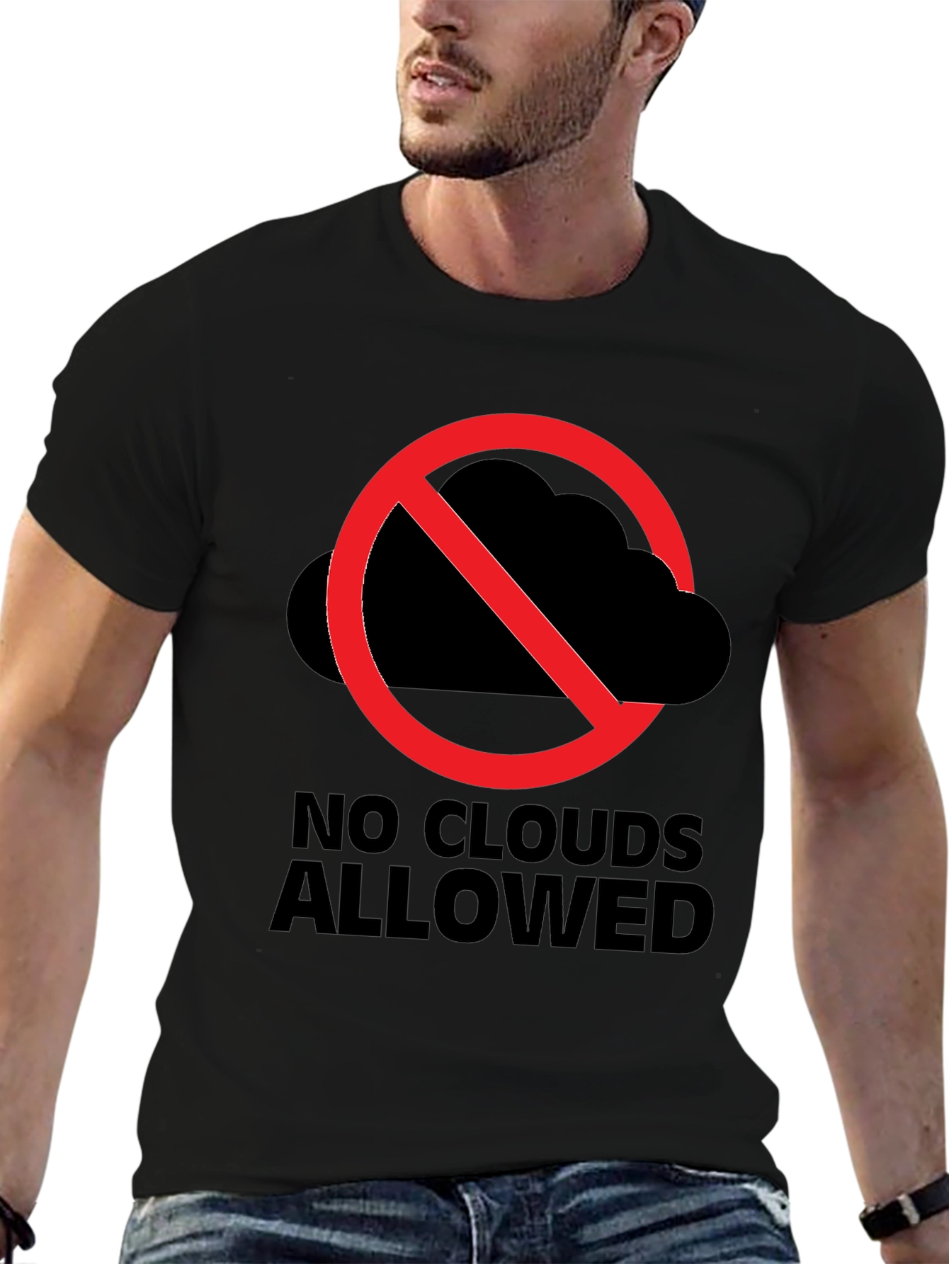 No Clouds Allowed Graphic Tee - Weather Humor