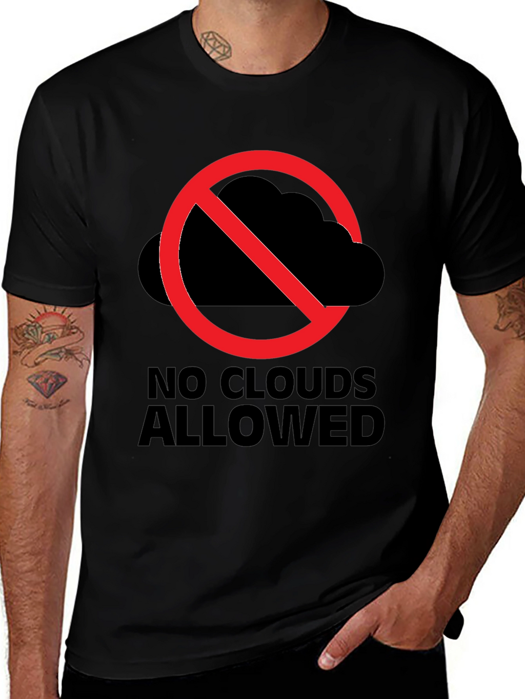 No Clouds Allowed Graphic Tee - Weather Humor