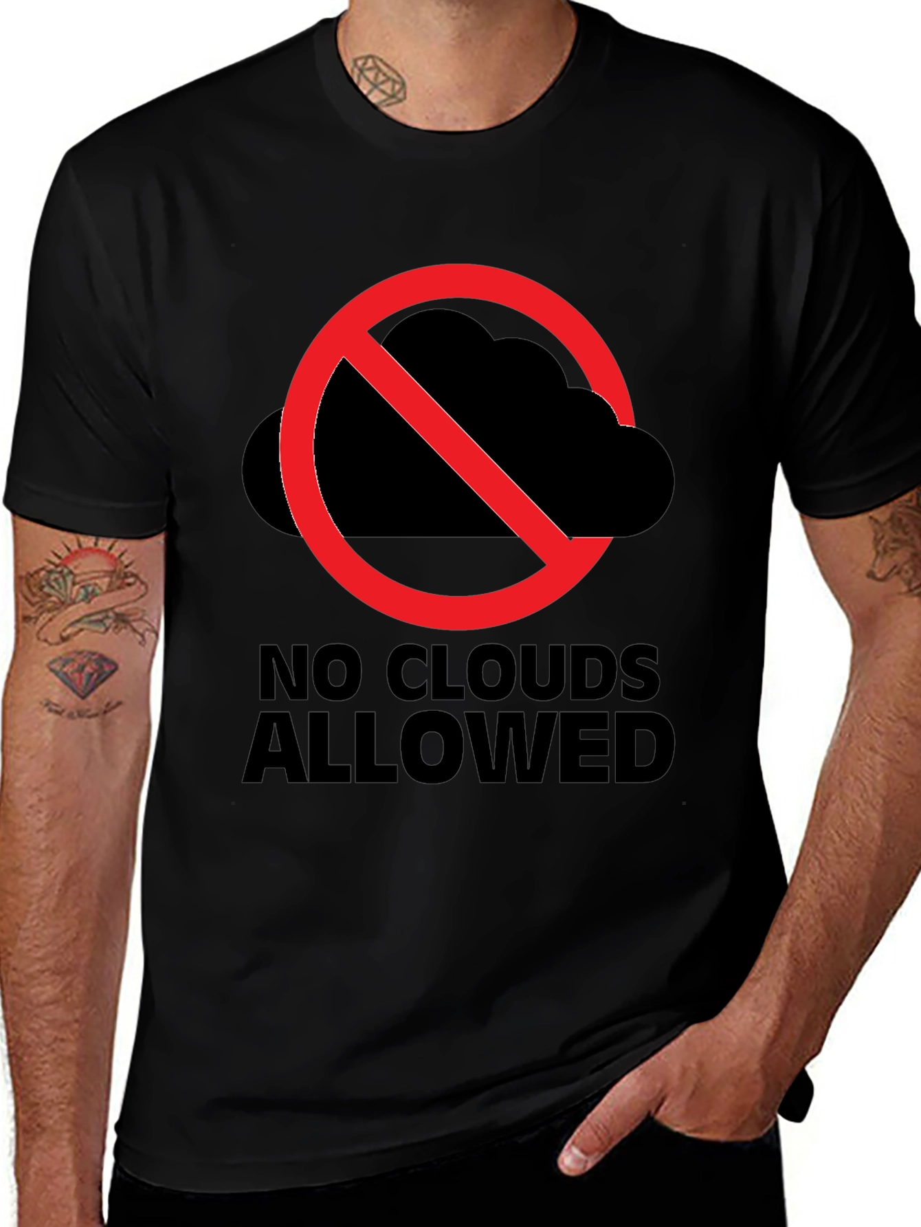 No Clouds Allowed Graphic Tee - Weather Humor
