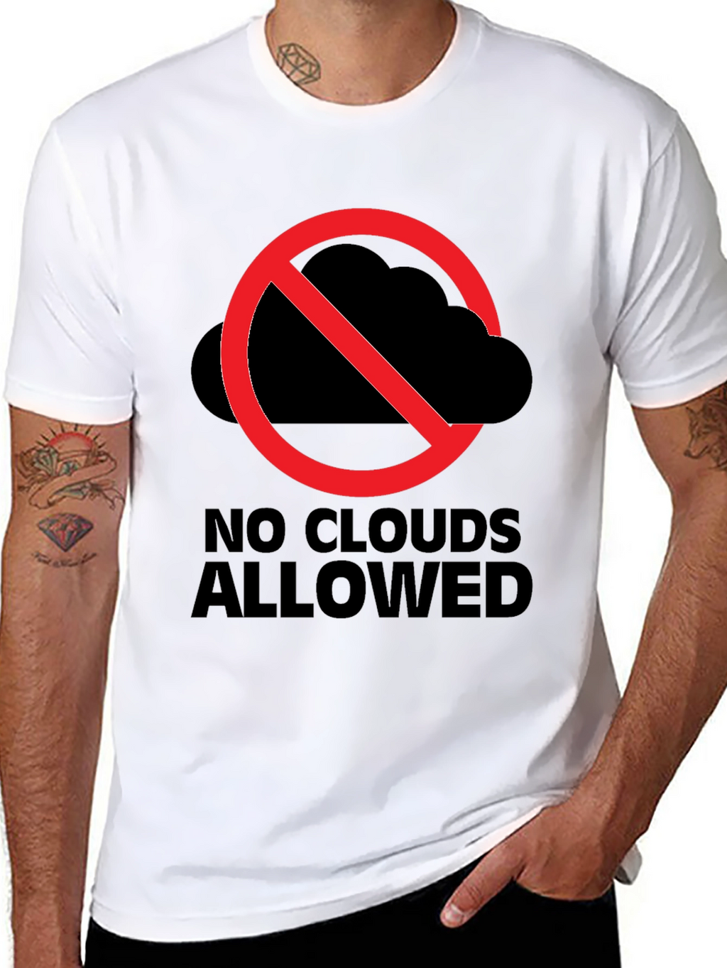 No Clouds Allowed Graphic Tee - Weather Humor