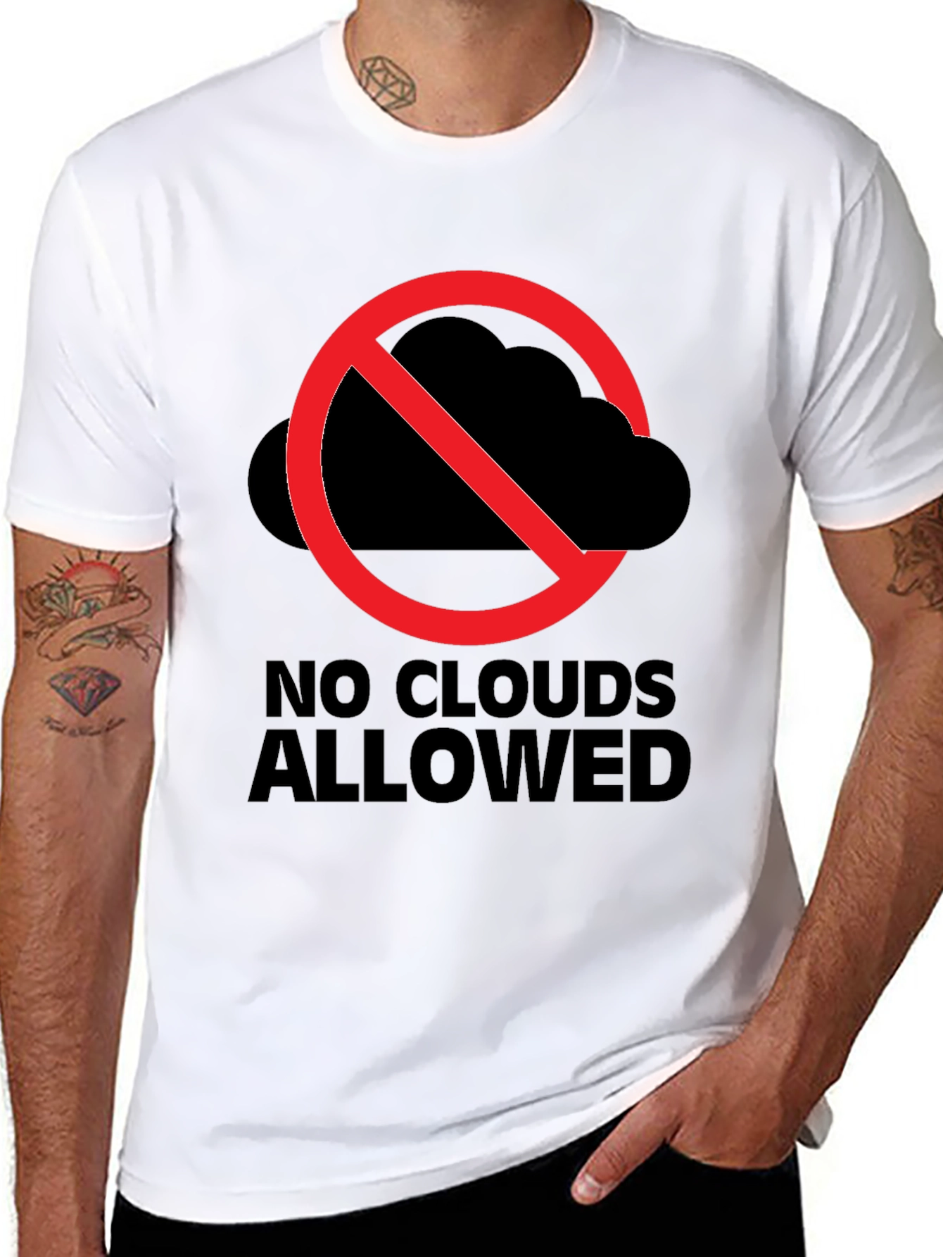 No Clouds Allowed Graphic Tee - Weather Humor