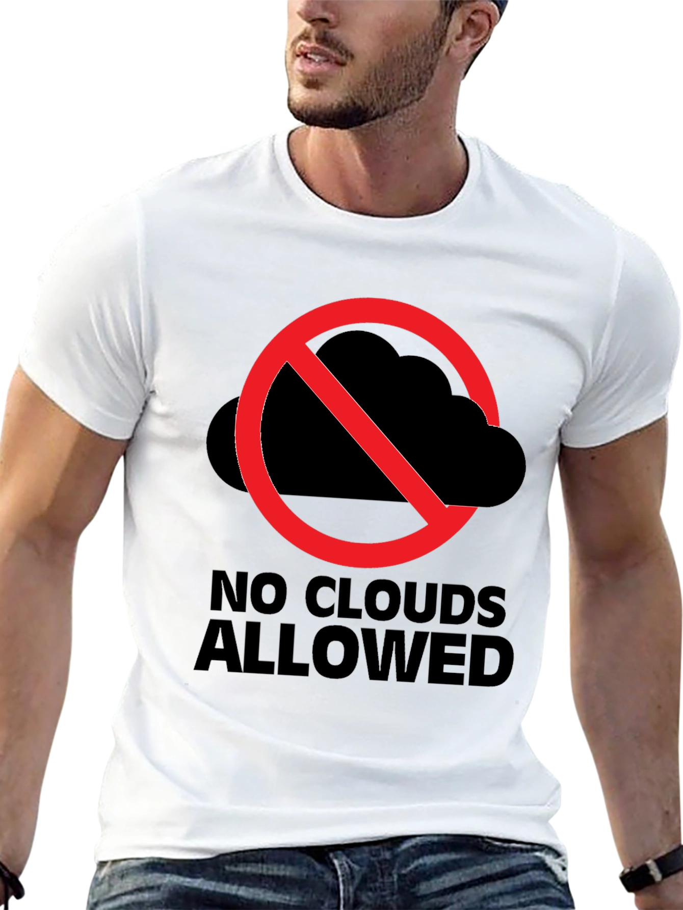 No Clouds Allowed Graphic Tee - Weather Humor