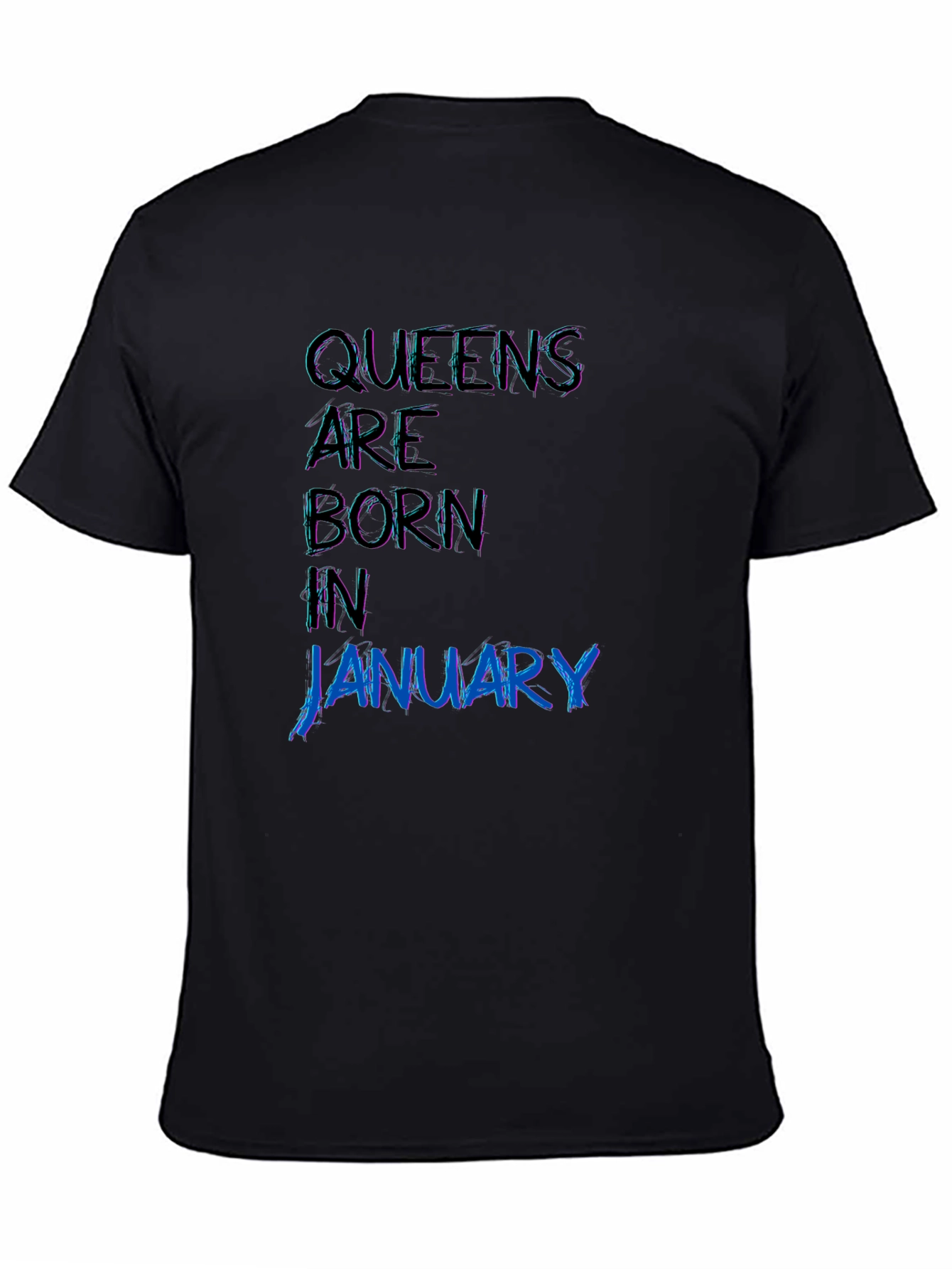 Queens Born in January Black T-Shirt