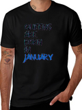 Queens Born in January Black T-Shirt