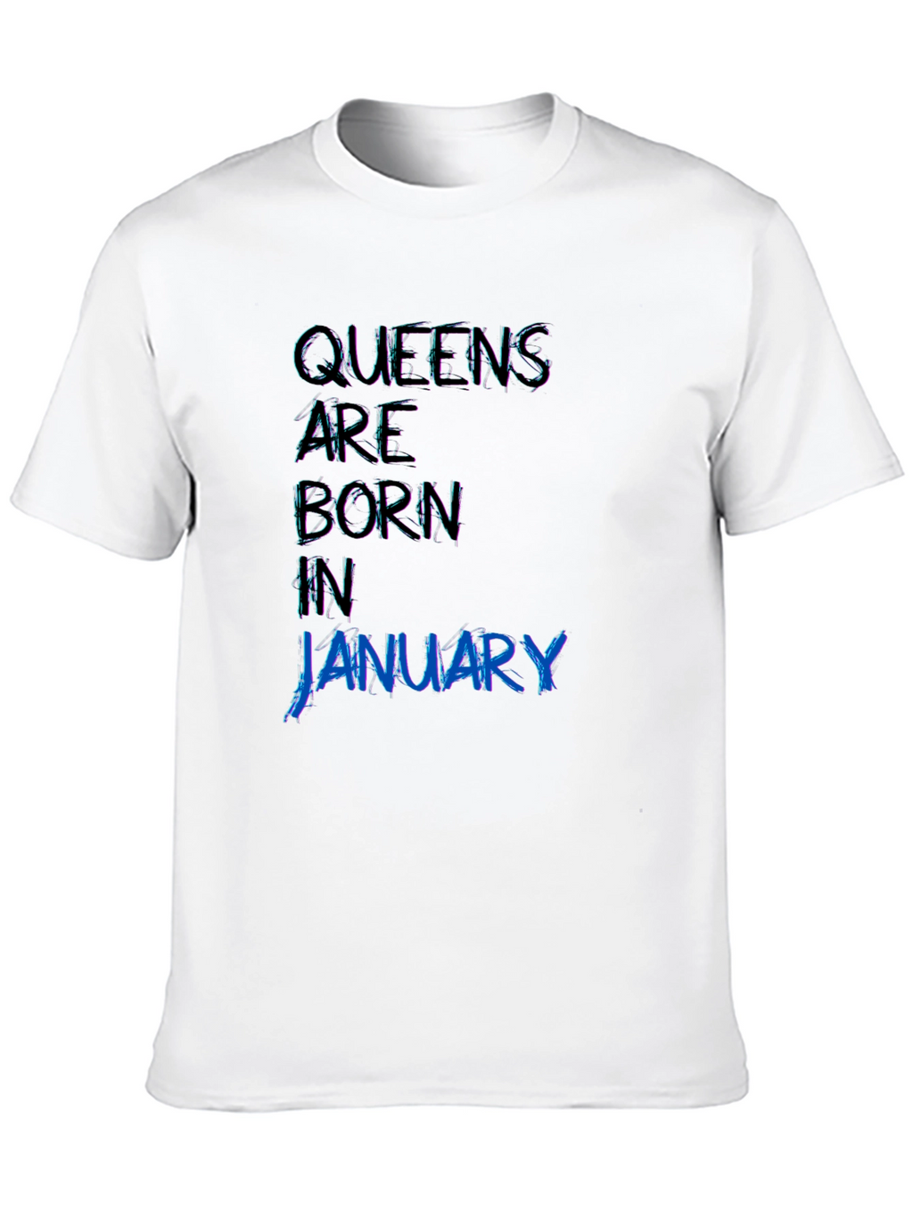 Queens Born in January Black T-Shirt