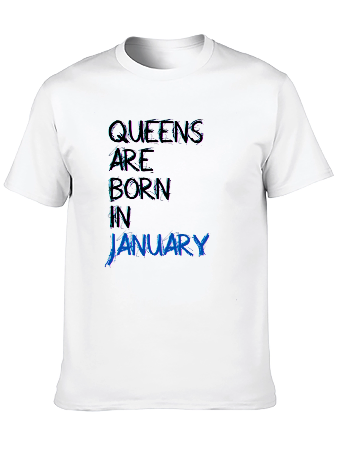 Queens Born in January Black T-Shirt