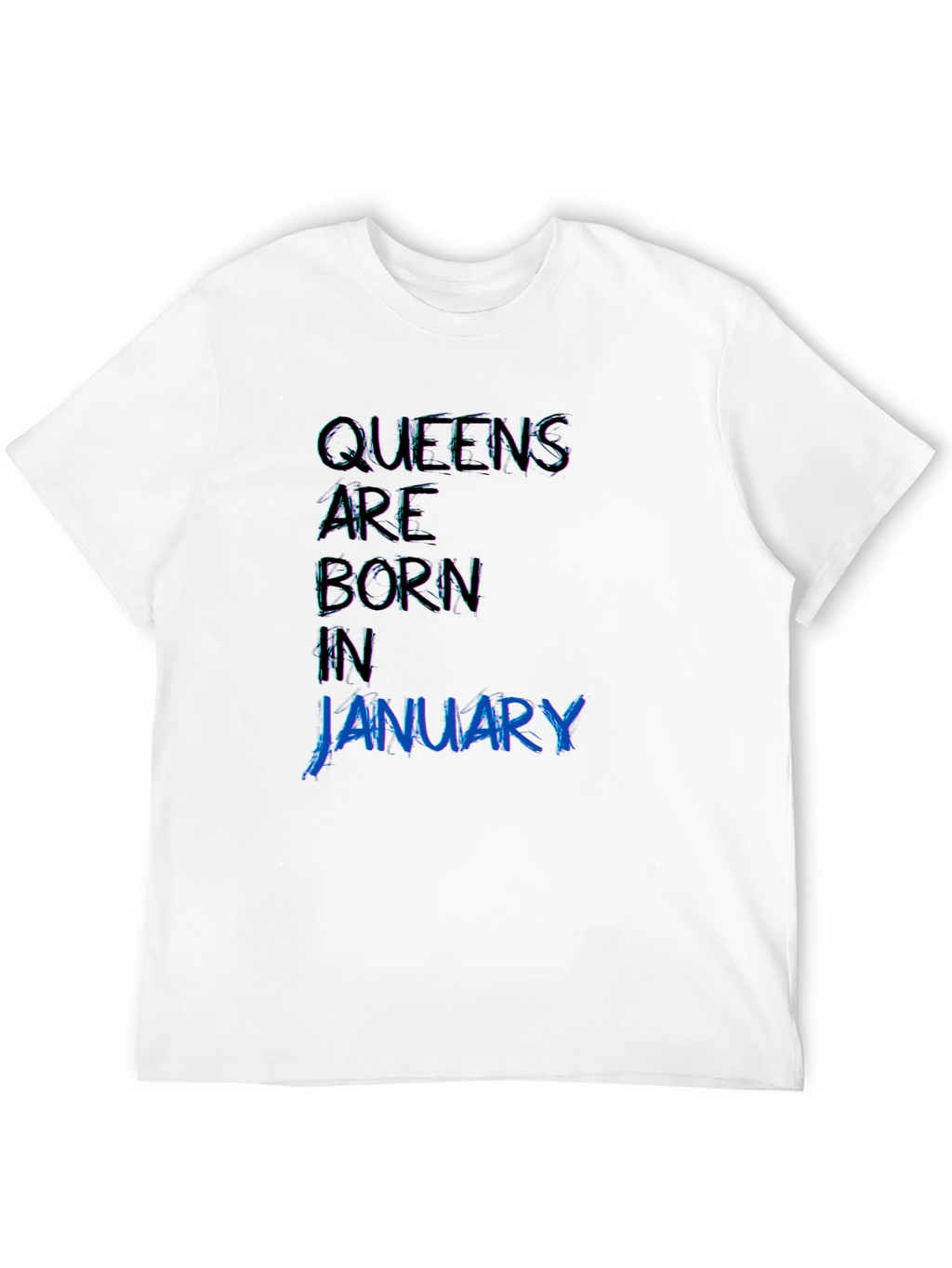 Queens Born in January Black T-Shirt