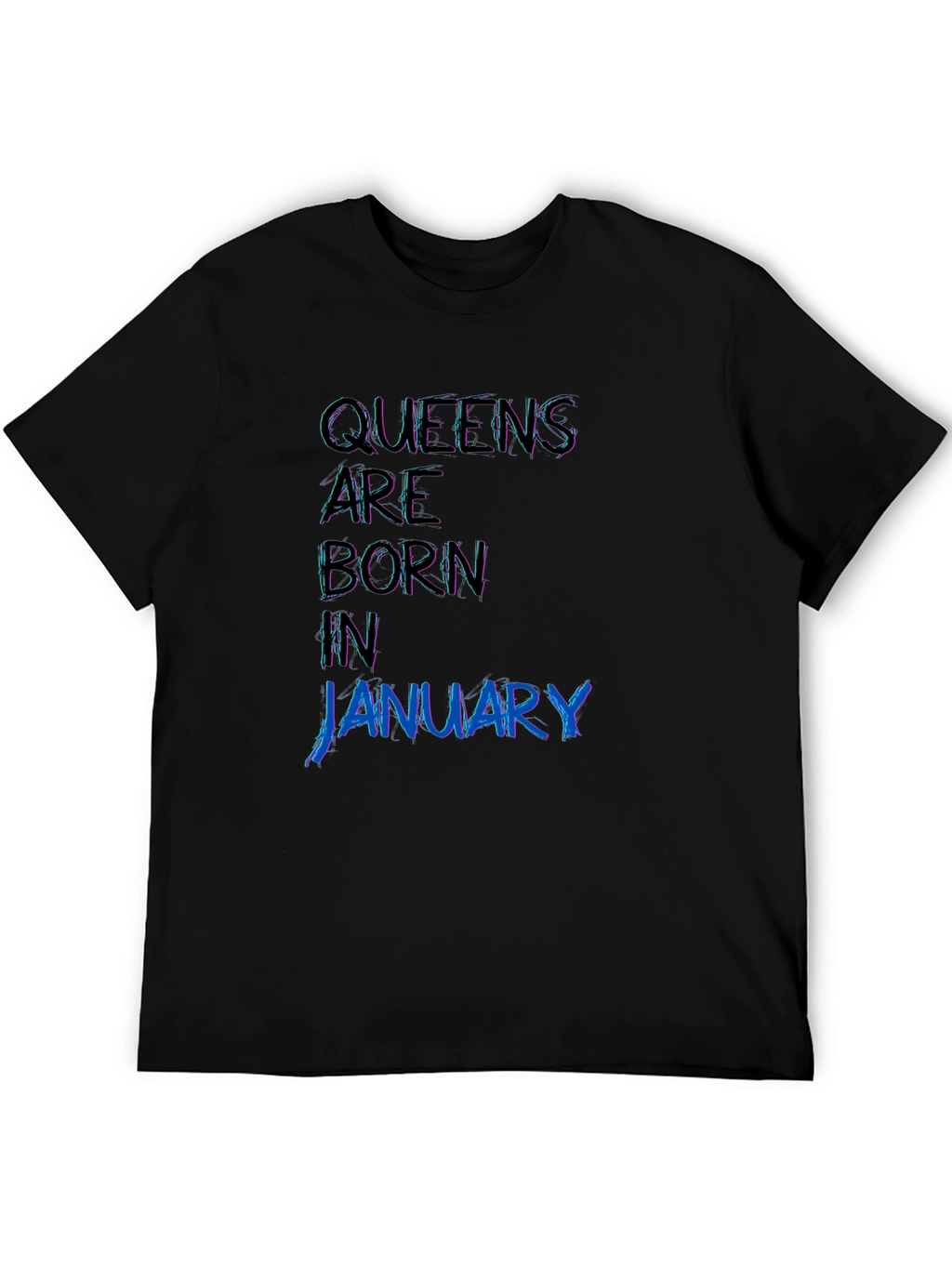Queens Born in January Black T-Shirt