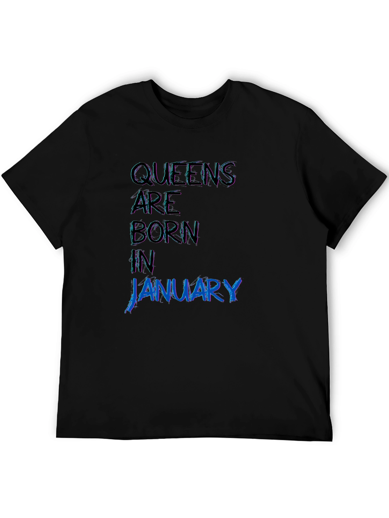 Queens Born in January Black T-Shirt