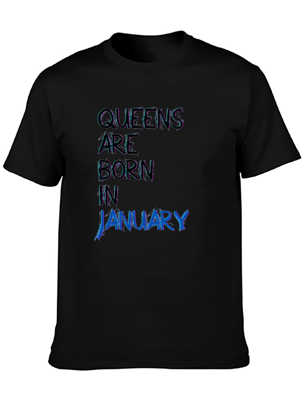 Queens Born in January Black T-Shirt