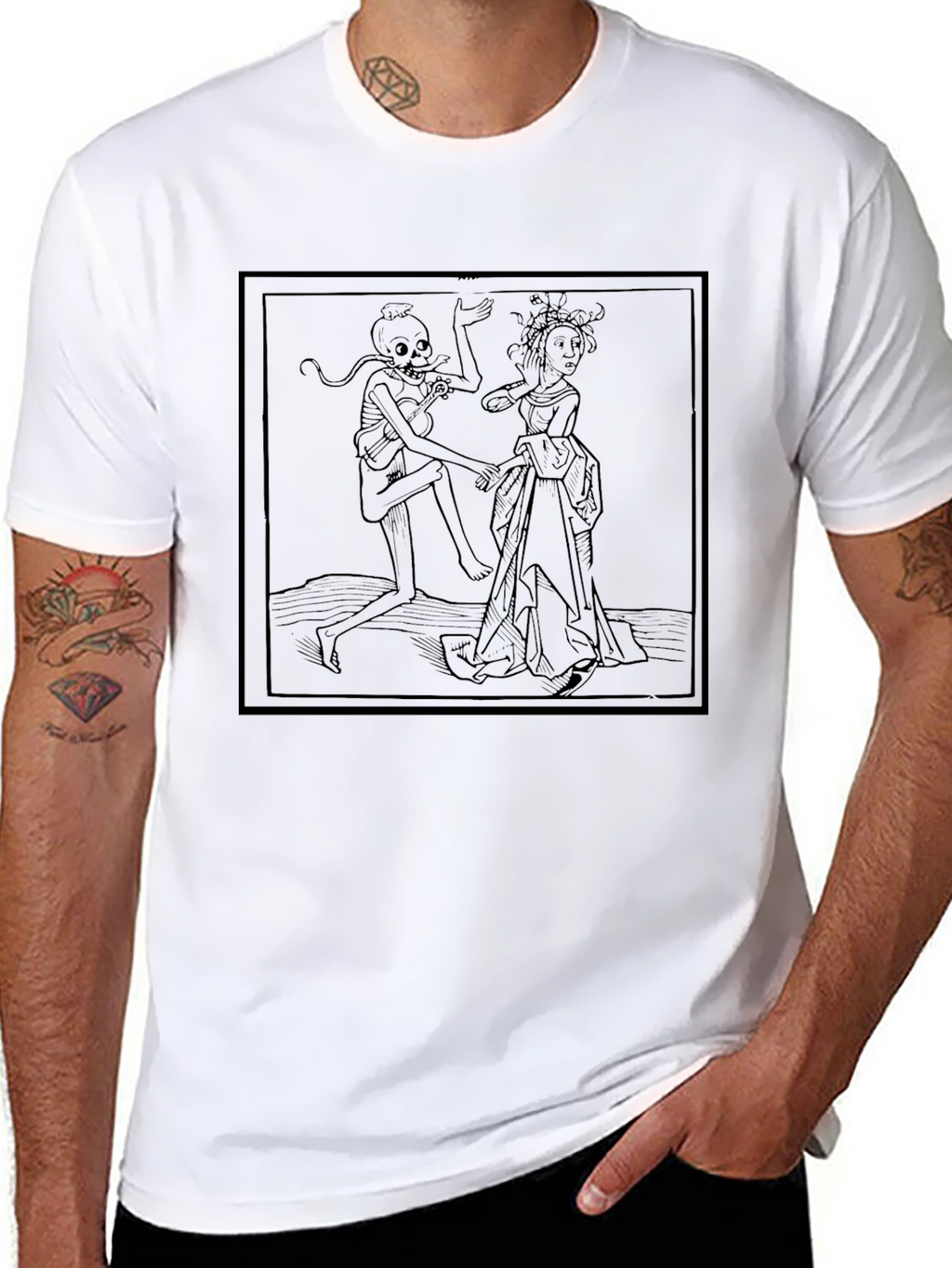 Dance Macabre Graphic Tee - Grim Reapers Dance