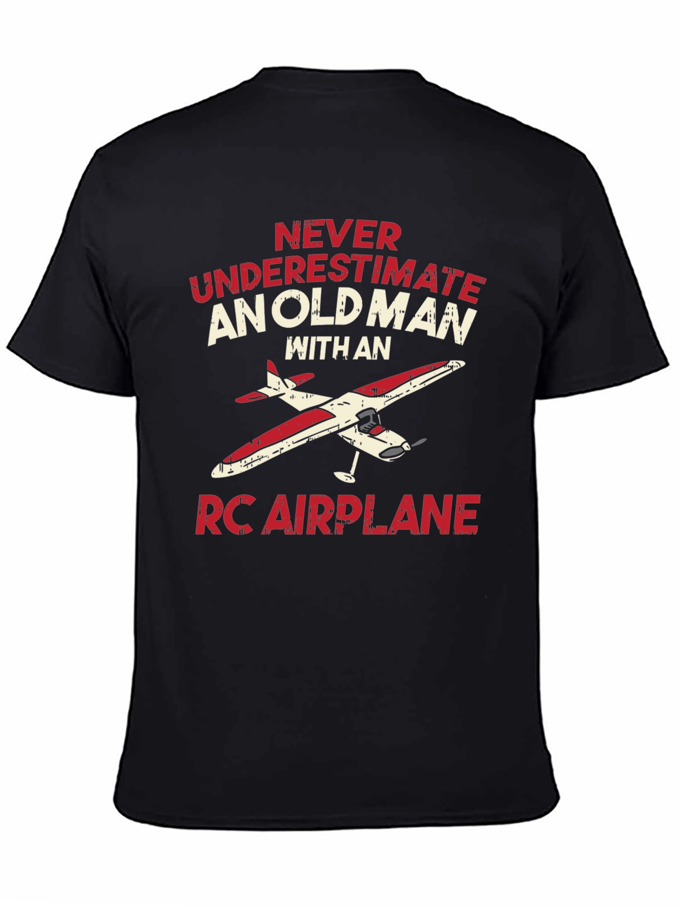 Old Man RC Airplane T-Shirt - Hobbyist Gift